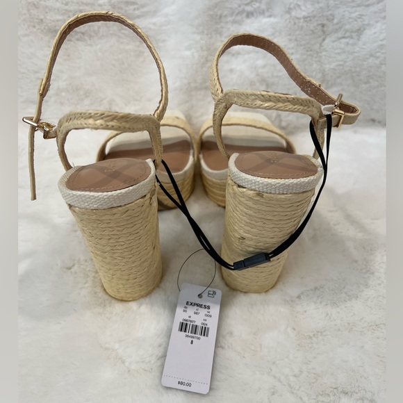 Express Straw Platform Chunky Heel Size 8 - Picture 5 of 6